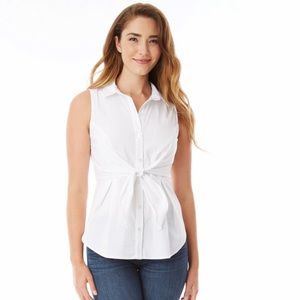 NWT IZ Byer Sleeveless Poplin Shirt